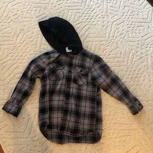 Boys is flannel hoodie